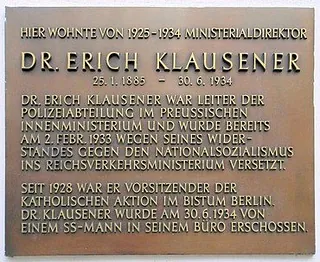 Gedenktafel Dr. Erich Klausener